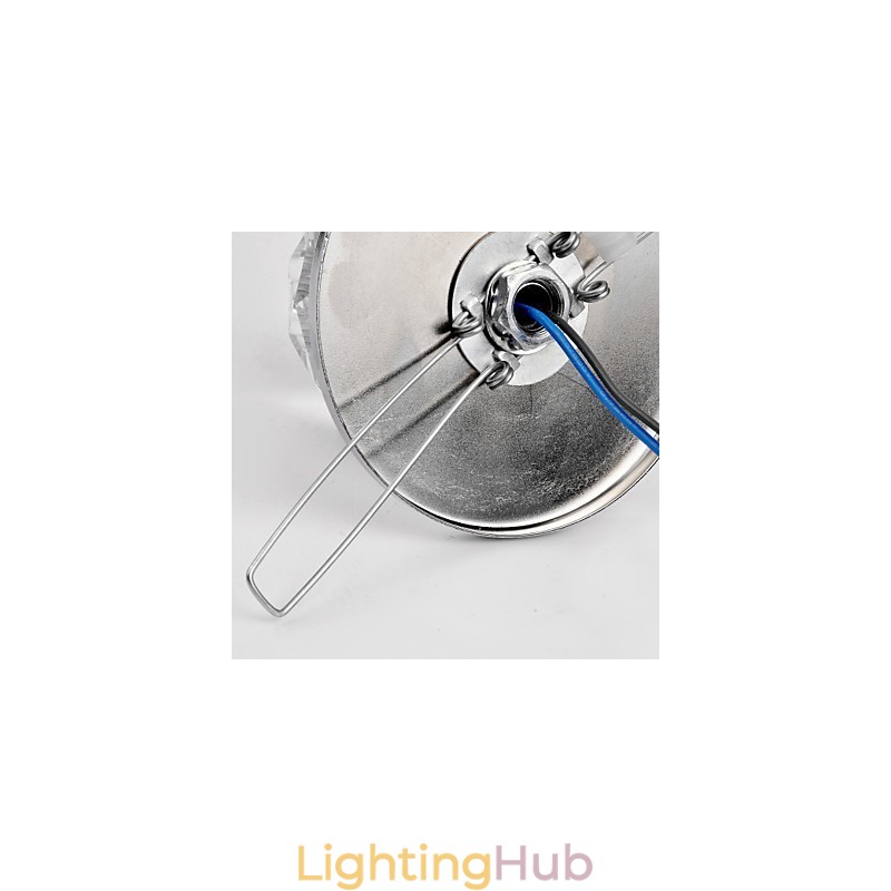 Modern Contemporary Crystal Mini Style Chrome Metal Flush Mount