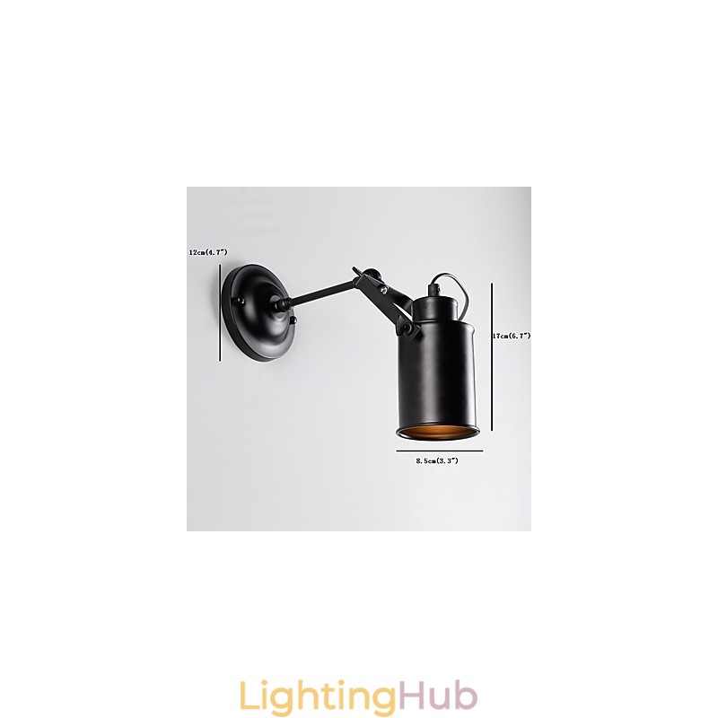 Vintage Black Metal Loft Wall Sconce Living Room Dining Room Hallway Cafe Bars Bar Wall Lamp