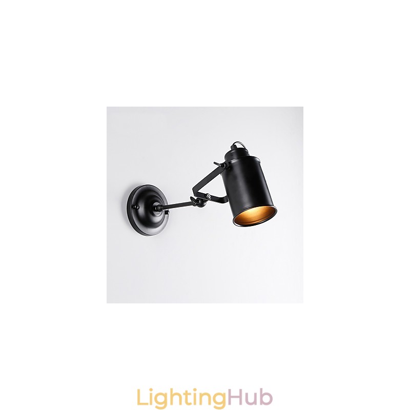 Vintage Black Metal Loft Wall Sconce Living Room Dining Room Hallway Cafe Bars Bar Wall Lamp
