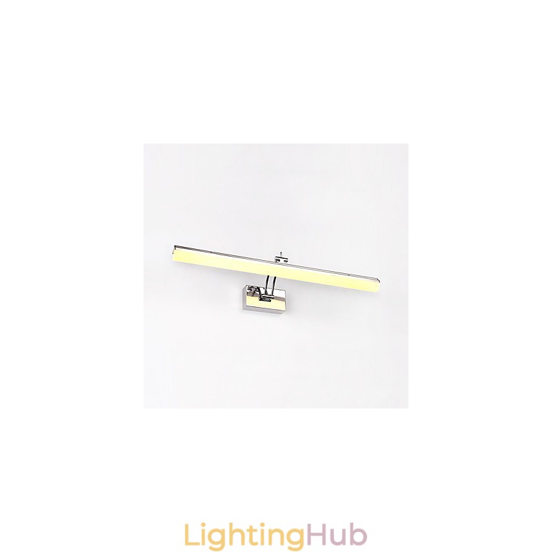 Integrated Modern Contemporary Chrome Feature for Ambient Light Bathroom Lighting Wall Light
