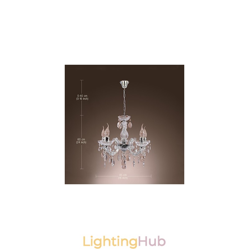 Upligh Chrome Ceiling Lamp Candle light Acrylic Fixture Chandelier Pendant