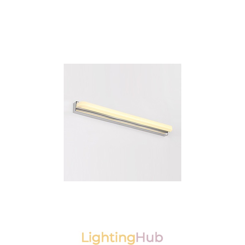 Integrated Modern Contemporary Chrome Feature for Ambient Light Bathroom Lighting Wall Light