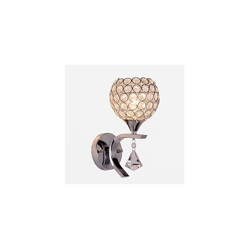 Max Crystal Modern Contemporary Electroplated Feature for Crystal Ambient Light Wall Sconces Wall Light