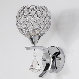 Max Crystal Modern Contemporary Electroplated Feature for Crystal Ambient Light Wall Sconces Wall Light