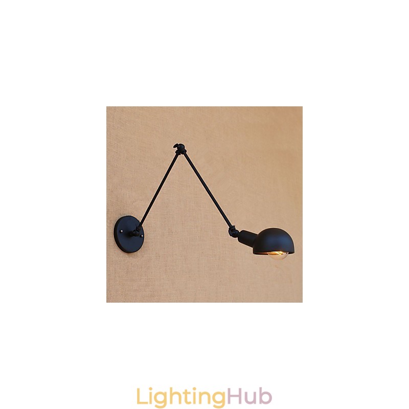 Simple Vintage Country Painting Feature for Mini Style Swing Arm Eye Protection Ambient Light Wall Sconces