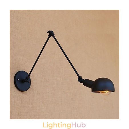 Simple Vintage Country Painting Feature for Mini Style Swing Arm Eye Protection Ambient Light Wall Sconces