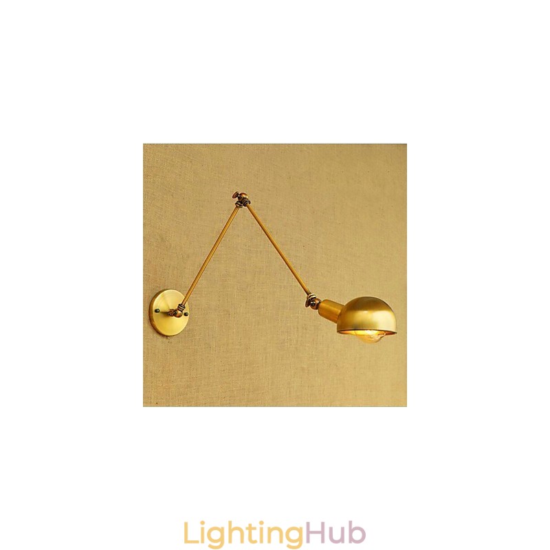 Simple Vintage Country Painting Feature for Mini Style Swing Arm Eye Protection Ambient Light Wall Sconces