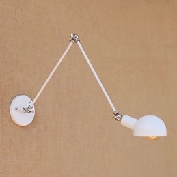 Simple Vintage Country Painting Feature for Mini Style Swing Arm Eye Protection Ambient Light Wall Sconces