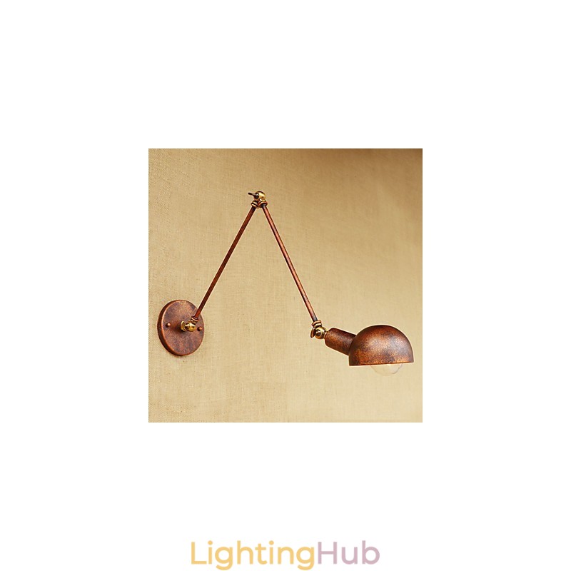 Simple Vintage Country Painting Feature for Mini Style Swing Arm Eye Protection Ambient Light Wall Sconces