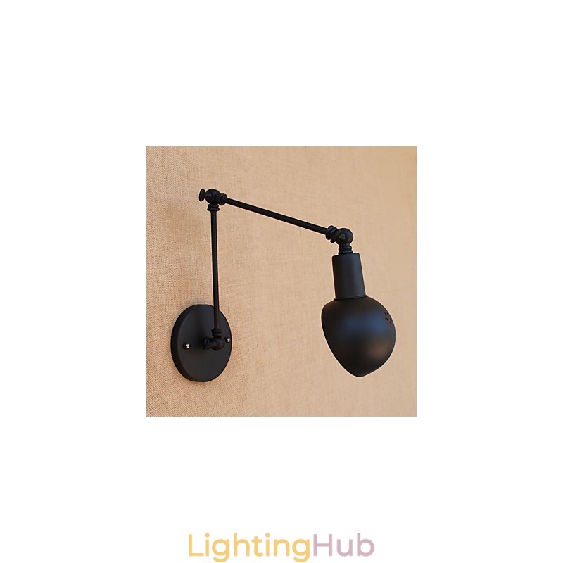 Simple Vintage Country Painting Feature for Mini Style Swing Arm Eye Protection Ambient Light Wall Sconces