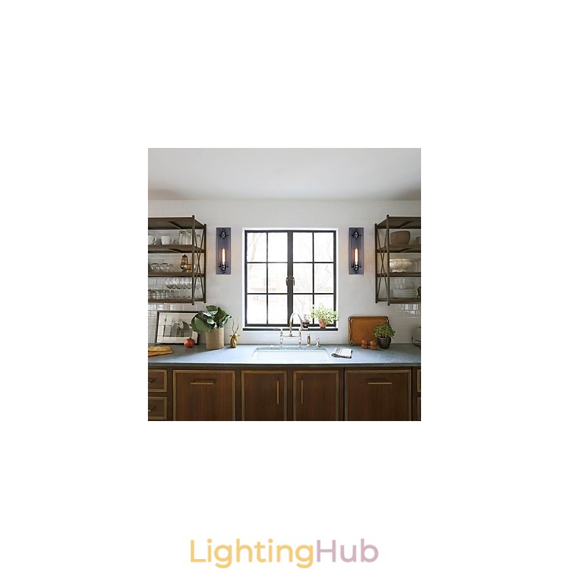 Rustic Lodge Country Retro Vintage Painting Feature for Mini Style Ambient Light Wall Sconces Wall Light
