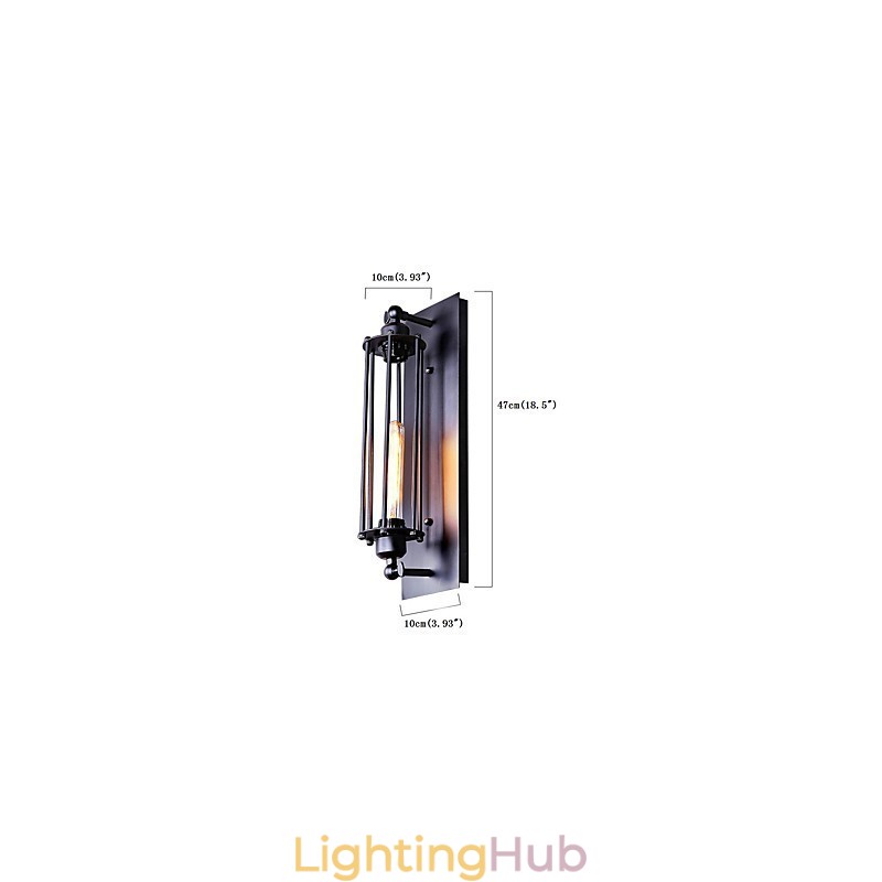 Rustic Lodge Country Retro Vintage Painting Feature for Mini Style Ambient Light Wall Sconces Wall Light