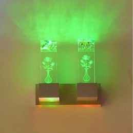 Multi Color Novelty Feature for Mini Style Ambient Light Wall Sconces Wall Light Lamp Rose Light