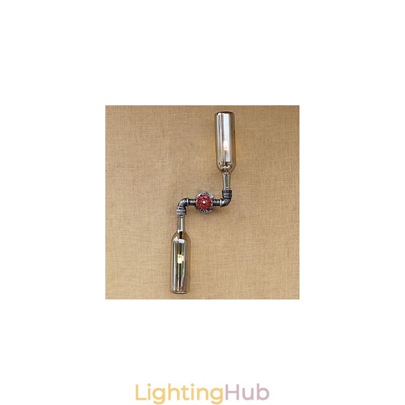 Rustic Lodge Brass Feature for Ambient Light Wall Sconces Wall Light Blue Smoke Gray