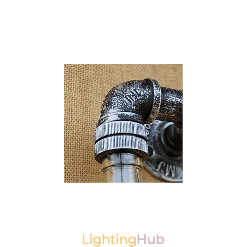 Rustic Lodge Brass Feature for Ambient Light Wall Sconces Wall Light Blue Smoke Gray