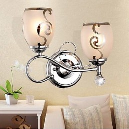 Modern Contemporary Electroplated Feature for Crystal Mini Style Ambient Light Wall Sconces
