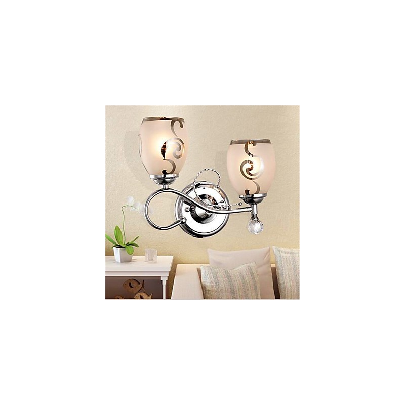 Modern Contemporary Electroplated Feature for Crystal Mini Style Ambient Light Wall Sconces