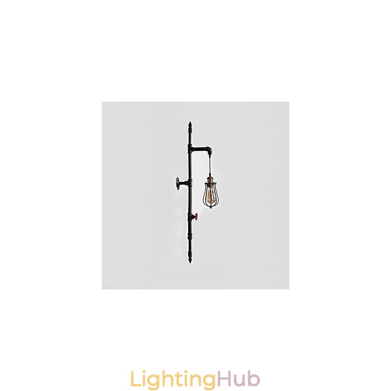Retro Industrial Pipe Wall Lights Simple Loft Black Birdcage Metal Living Room Dining Room Kitchen Bar Cafe Decoration lighting