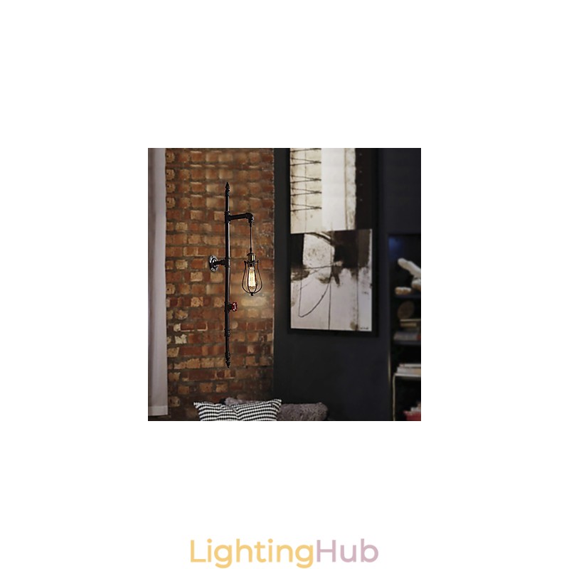 Retro Industrial Pipe Wall Lights Simple Loft Black Birdcage Metal Living Room Dining Room Kitchen Bar Cafe Decoration lighting