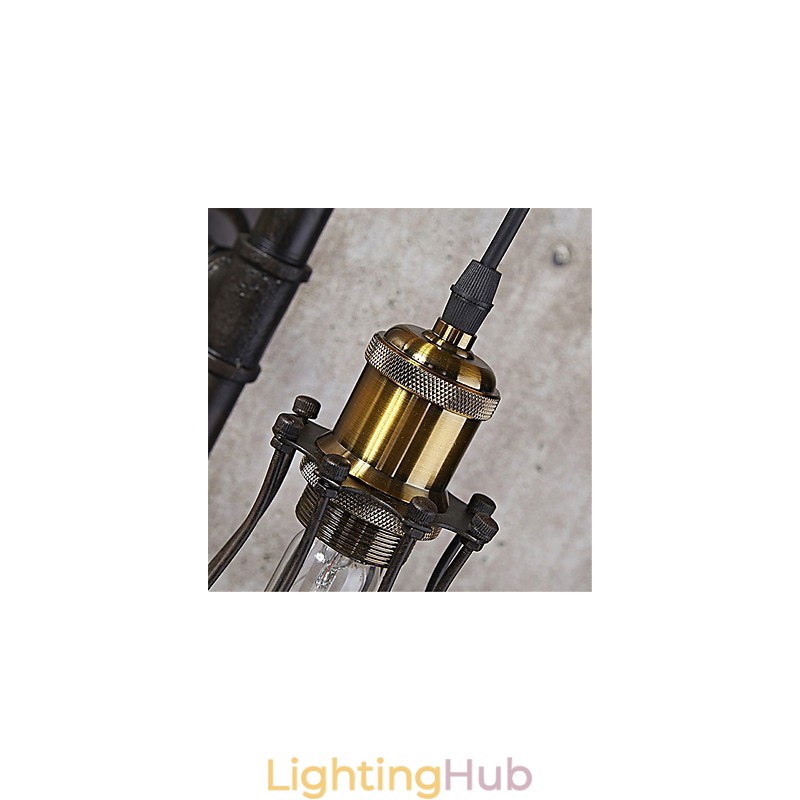 Retro Industrial Pipe Wall Lights Simple Loft Black Birdcage Metal Living Room Dining Room Kitchen Bar Cafe Decoration lighting