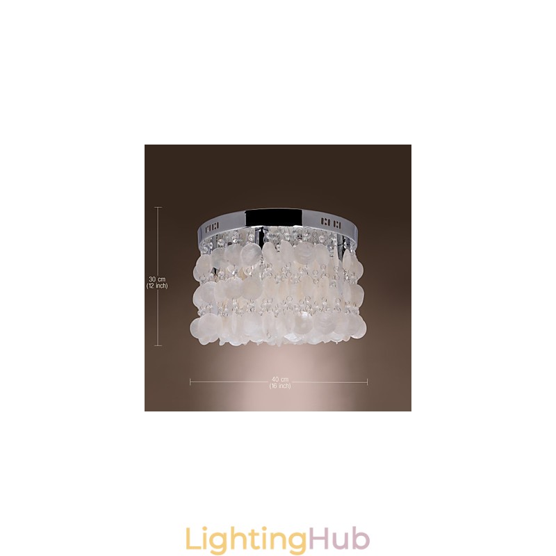 Modern Contemporary Crystal Mini Style Chrome Flush Mount