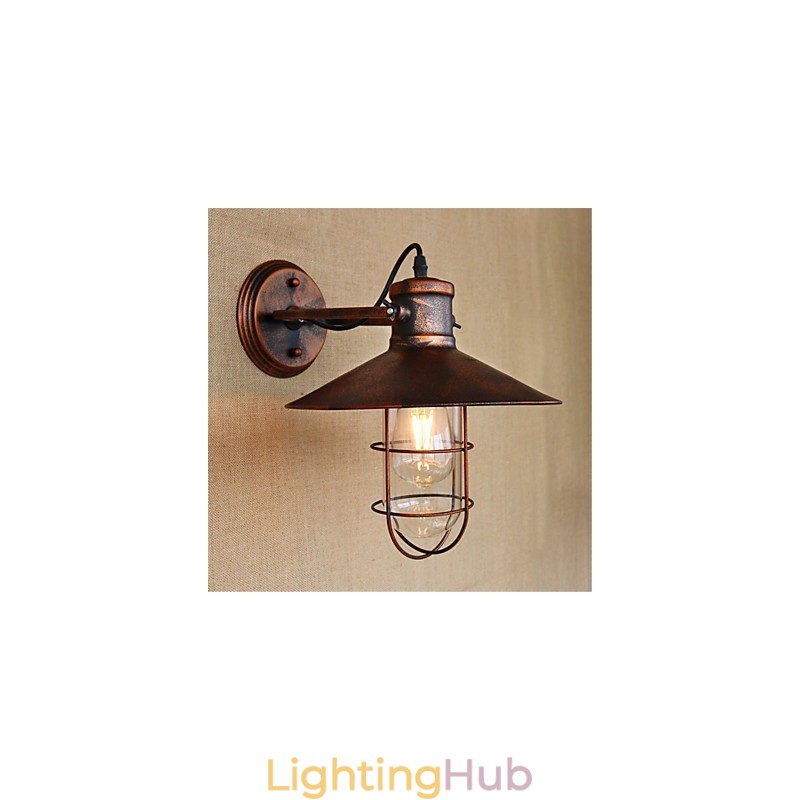 Rustic Lodge Country Retro Painting Feature for Mini Style Downlight Wall Lights