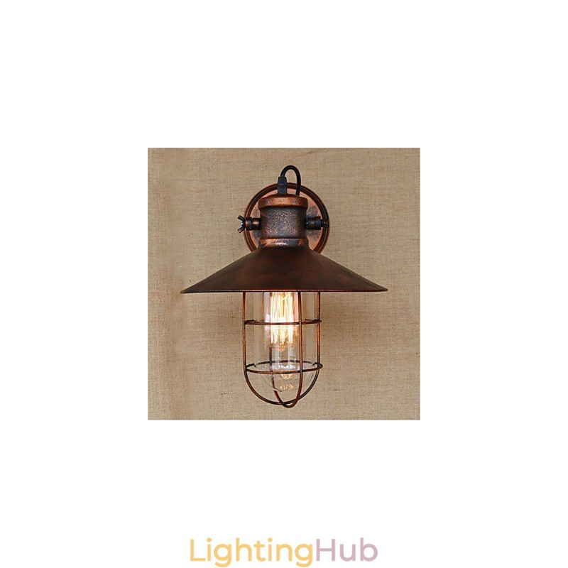 Rustic Lodge Country Retro Painting Feature for Mini Style Downlight Wall Lights