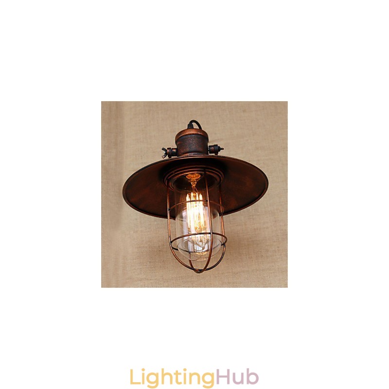 Rustic Lodge Country Retro Painting Feature for Mini Style Downlight Wall Lights