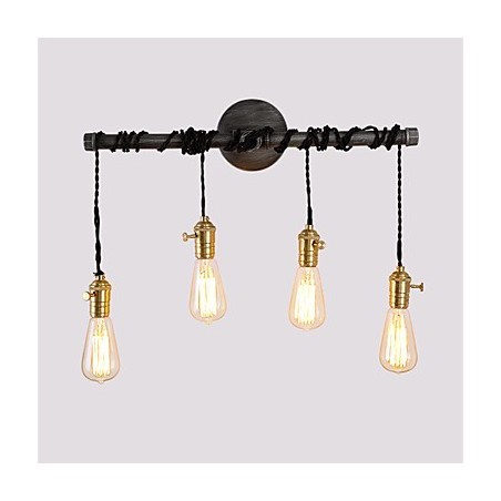 Vintage Industrial Pipe Wall Lights With switch Creative Lights Restaurant Cafe Bar Decoration lighting With 4 Light Painted Finish Vintage Industrial Pipe Wall Lights With switch Creative Lights Restaurant Cafe Bar Decoration lighting With 4 Light Painted Finish