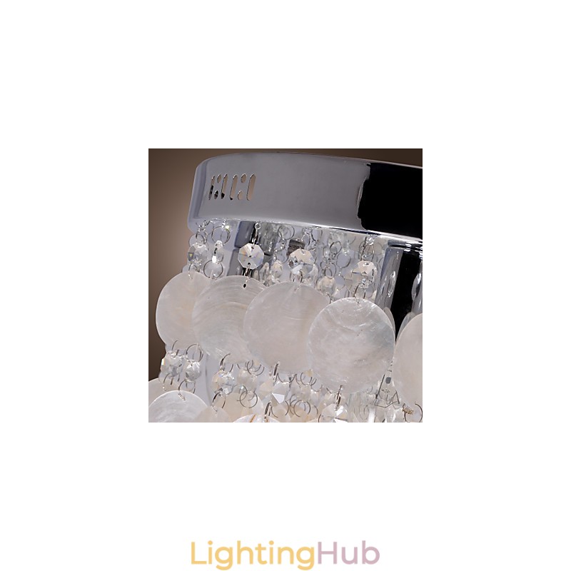Modern Contemporary Crystal Mini Style Chrome Flush Mount