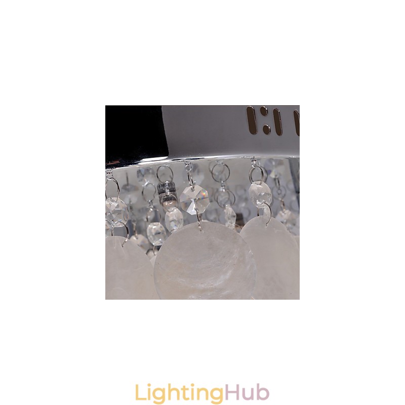 Modern Contemporary Crystal Mini Style Chrome Flush Mount