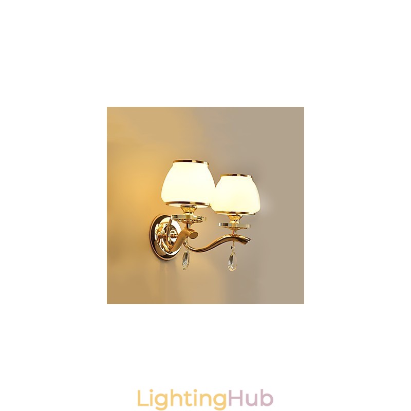Modern Contemporary Electroplated Feature for Crystal Ambient Light Wall Sconces Wall Light
