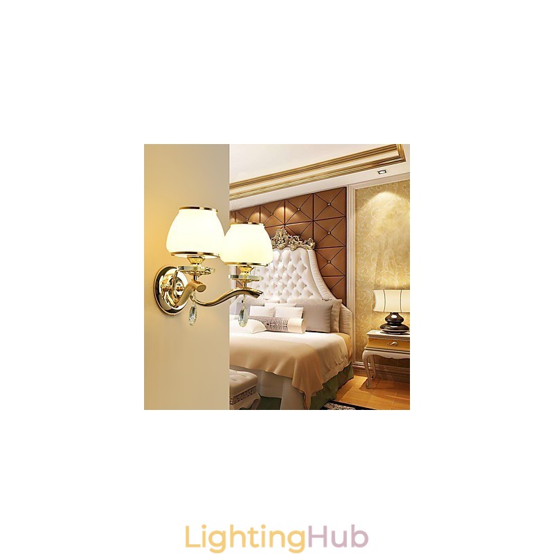 Modern Contemporary Electroplated Feature for Crystal Ambient Light Wall Sconces Wall Light