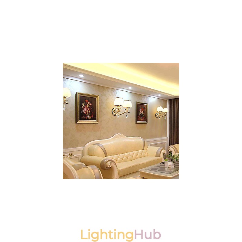 Modern Contemporary Electroplated Feature for Crystal Ambient Light Wall Sconces Wall Light