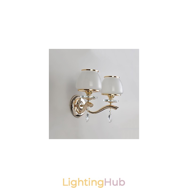 Modern Contemporary Electroplated Feature for Crystal Ambient Light Wall Sconces Wall Light