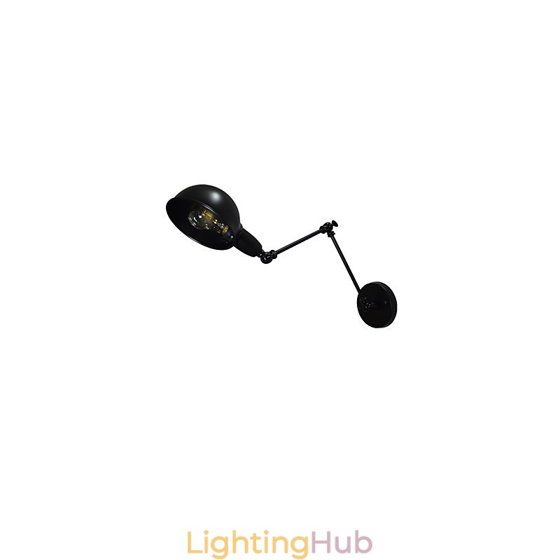 Iron Wall Lamp Foldable Black Simple Retro Wall Lamp Single Head Decorative Wall Lamp European Style