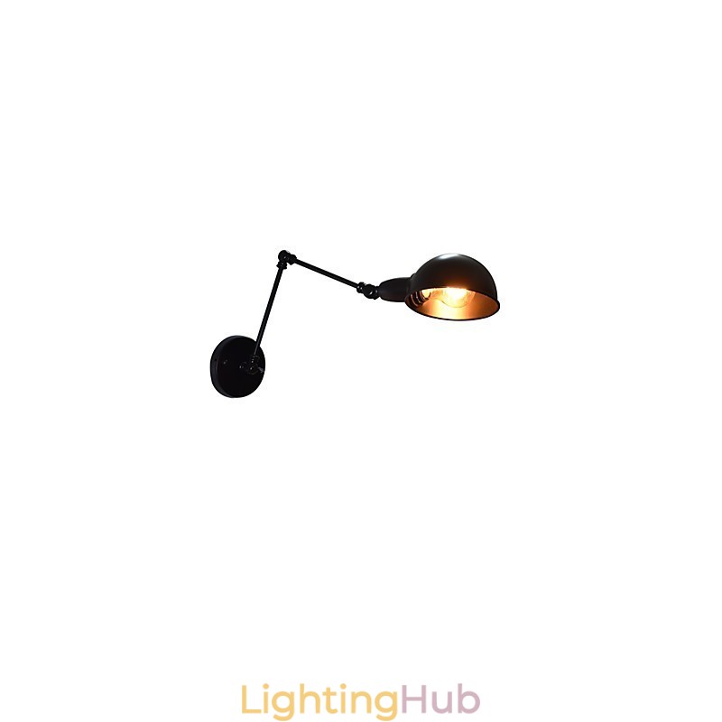 Iron Wall Lamp Foldable Black Simple Retro Wall Lamp Single Head Decorative Wall Lamp European Style