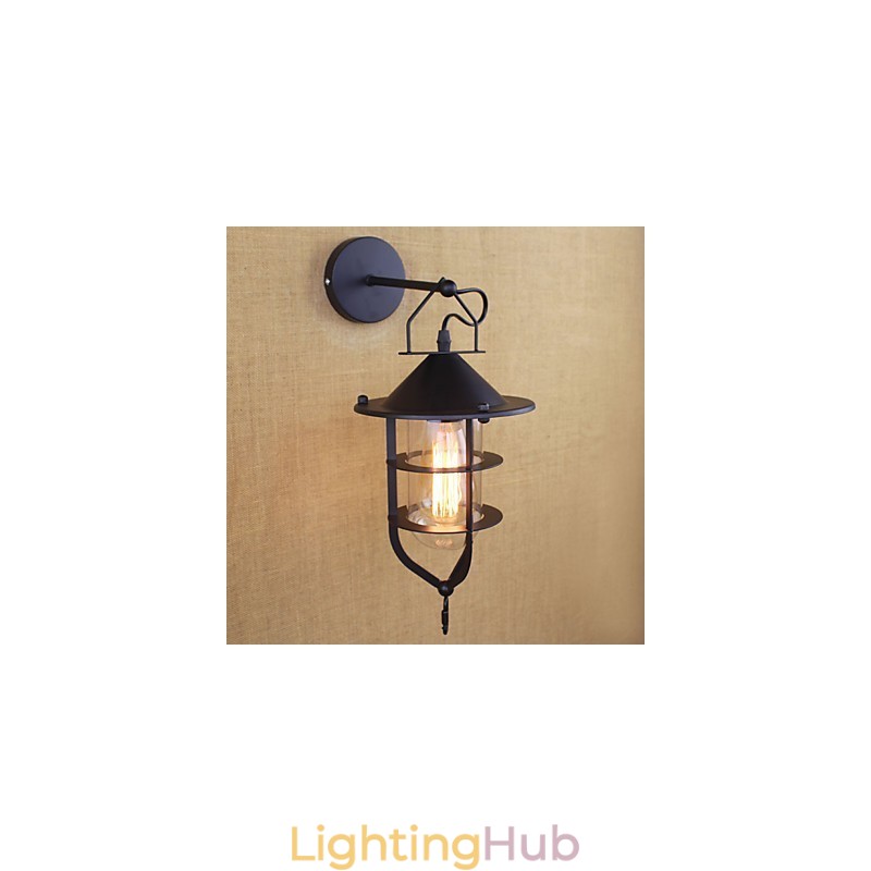 Country Retro Painting Feature for Mini Style Eye Protection Ambient Light Wall Sconces