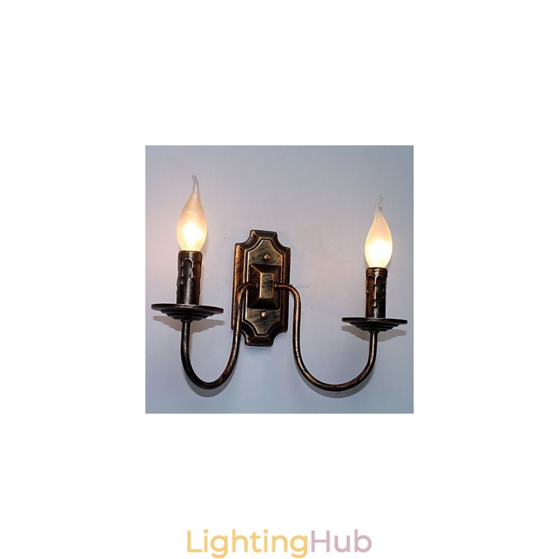 Retro Simple Wall Lamp Corridor Hallway Double Head Lamp Bedroom Living Room Wall Lamp Lighting