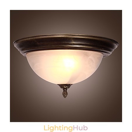 Antique Inspired Flush Mount with 2 Lights Antique Inspired Flush Mount with 2 Lights