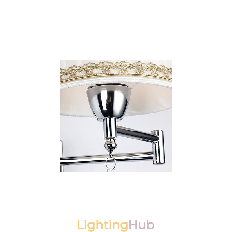 Modern Contemporary Rustic Lodge Modern Comtemporary Country Chrome Feature for Crystal Swing Arm Wall Lamp