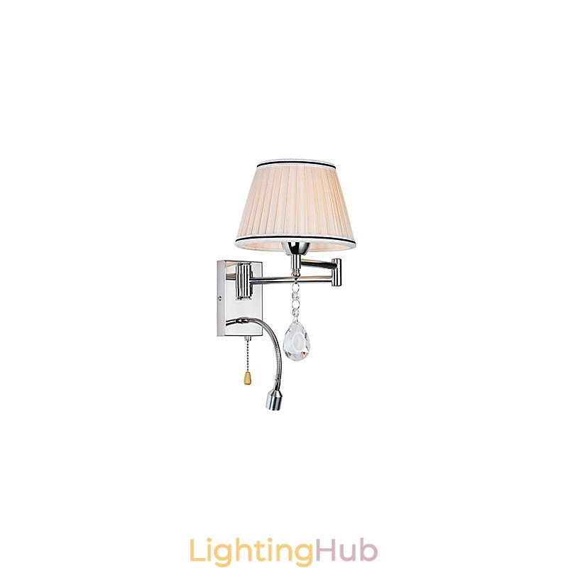 Wall Lamp Modern Contemporary Rustic Lodge Modern Comtemporary Country Chrome Feature for Crystal Swing Arm
