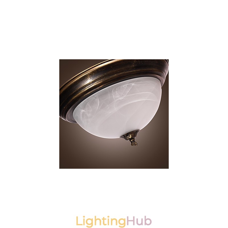 Antique Inspired Flush Mount with 2 Lights