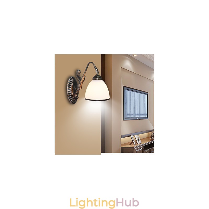 European Style Retro Living Room Bedroom Lamp Porch Wall Lamp Balcony Coffee Shop Wall Lamp