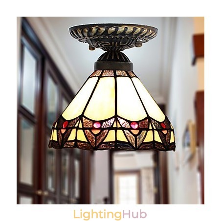 European Rural Creative Arts Stained Glass Absorb Dome Lamp Light European Rural Creative Arts Stained Glass Absorb Dome Lamp Light