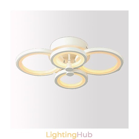 42W Flush Mount Modern Contemporary Painting Metal