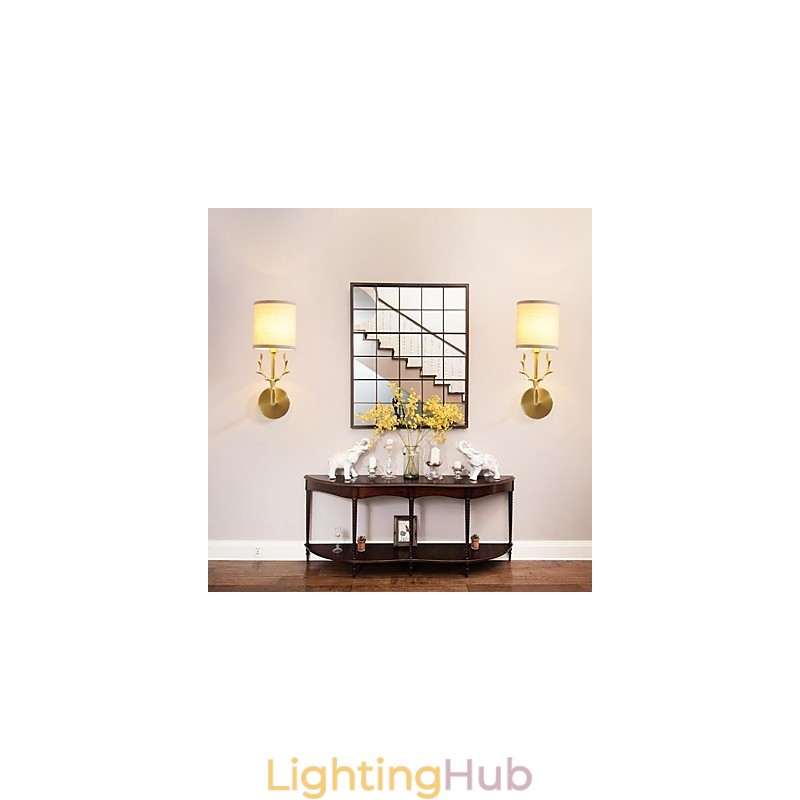 Simple Vintage Traditional Classic Brass Feature for Mini Style Ambient Light Wall Sconces Wall Light