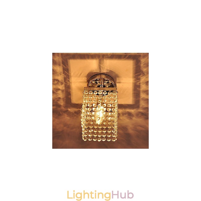 Modern Contemporary Crystal Mini Style Painting Flush Mount