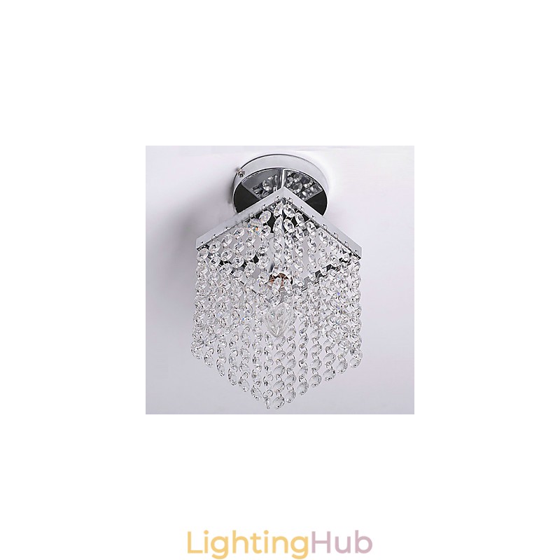 Modern Contemporary Crystal Mini Style Painting Flush Mount