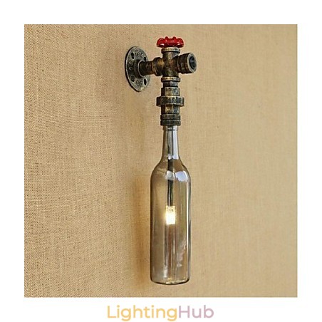 Smoke Gray Water Bottle Wall Lamp Wall Light Smoke Gray Water Bottle Wall Lamp Wall Light